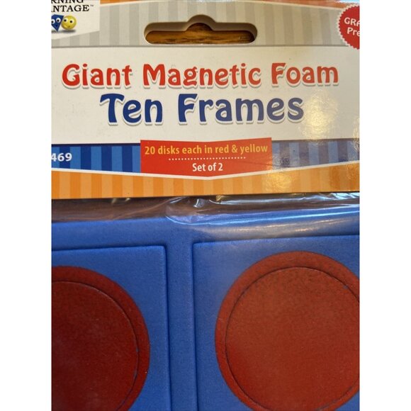 Giant Magnetic Foam Ten Frames Set Of 3 Math Learning Tool 6 total pcs - Picture 4 of 4
